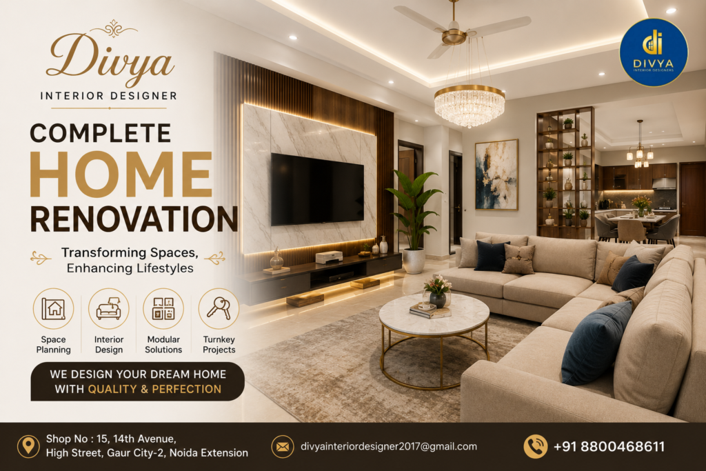 complete home renovation in Noida