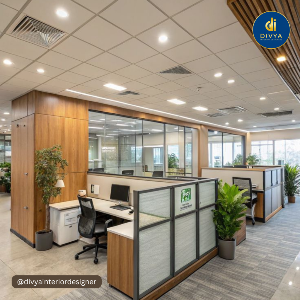Low Budget Small Office Interior Design | Divya Interior Designer