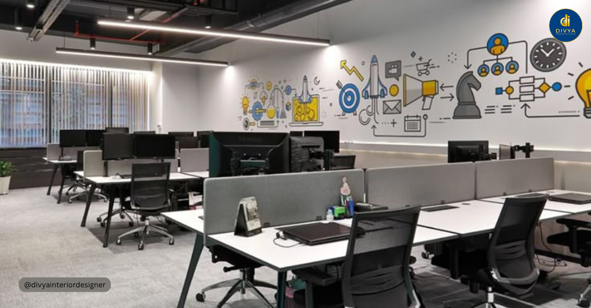 Low Budget Small Office Interior Design | Divya Interior Designer