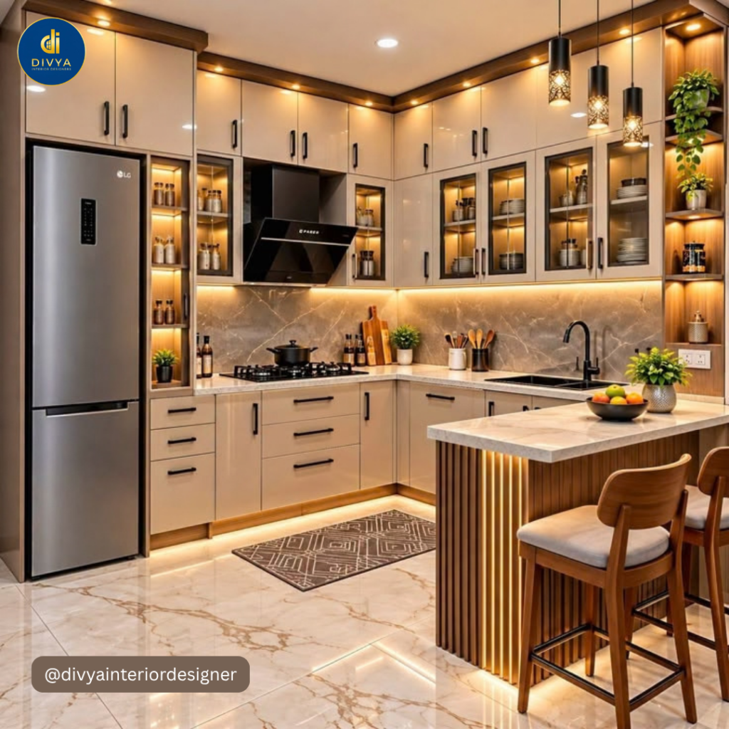 Kitchen Interior Design in Gaur City | Divya Interior Designer