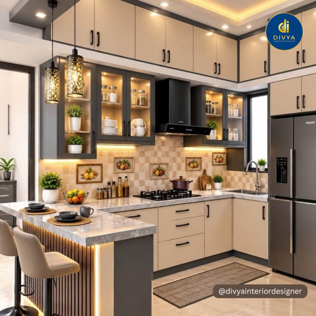 Kitchen Interior Design in Gaur City | Divya Interior Designer