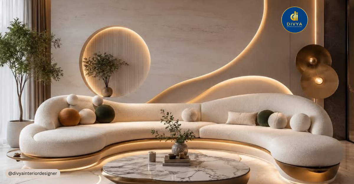 Living Room Interior Design | Divya Interior Designer